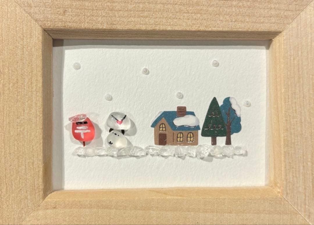 ティーカップパンダ＊ シーグラスアート