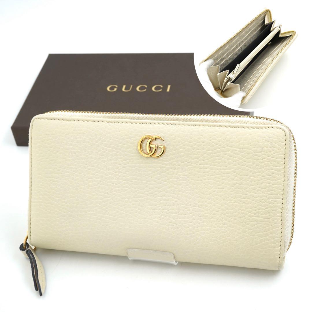 ✨未使用に近い✨　GUCCI長財布　マーモント　エンボスロゴ　ラウンドファスナー