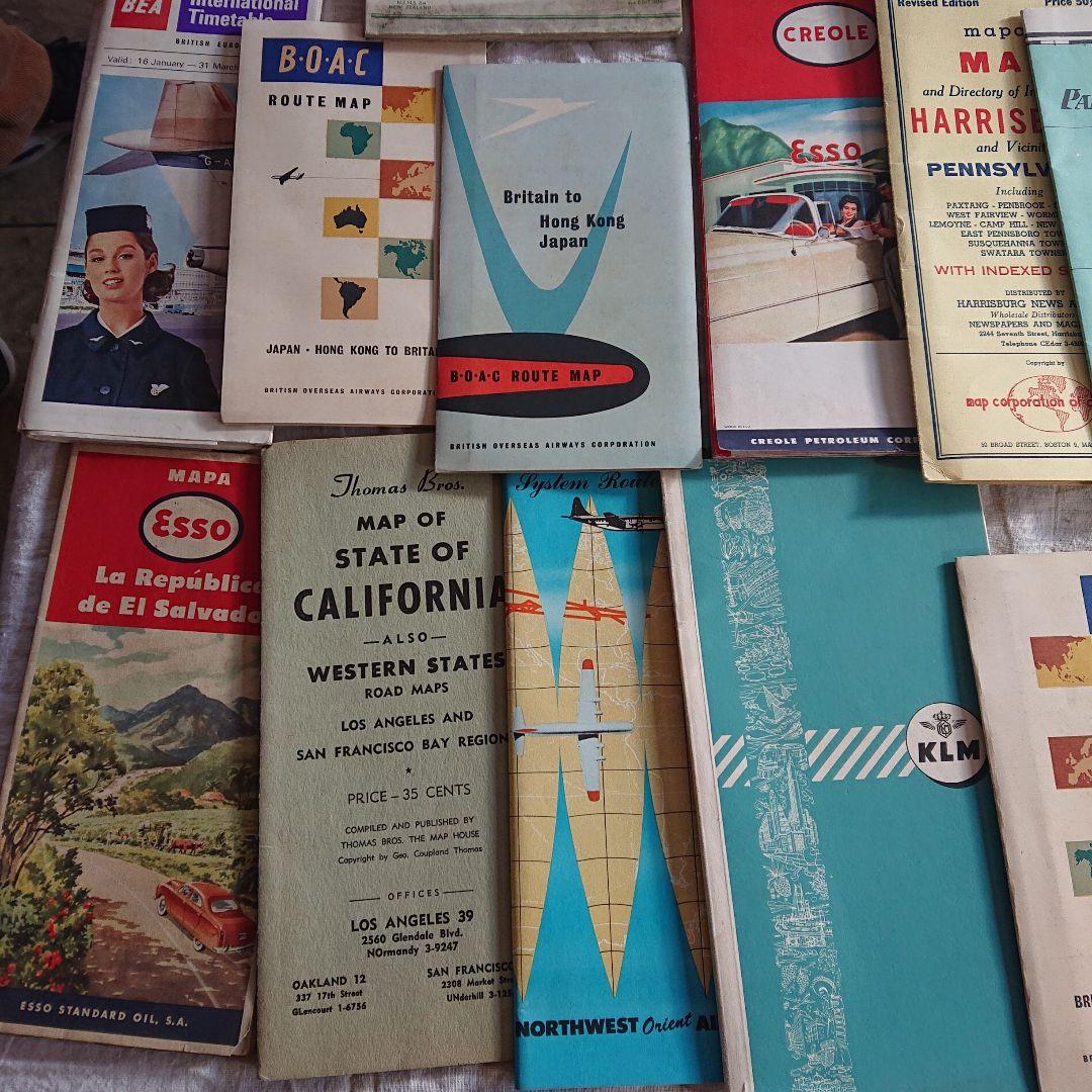 1950年頃 海外　外国 いろいろ ヴィンテージ旅行ガイド 地図 コレクション