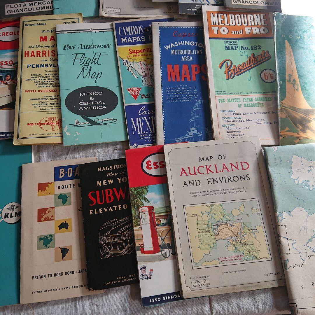 1950年頃 海外　外国 いろいろ ヴィンテージ旅行ガイド 地図 コレクション