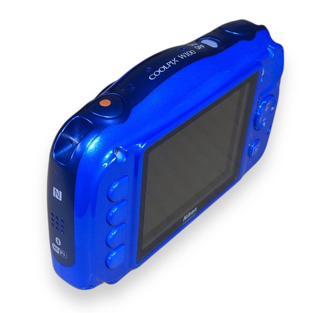 【美品】Nikon COOLPIX W100 デジタルカメラ　ブルー　コンデジ