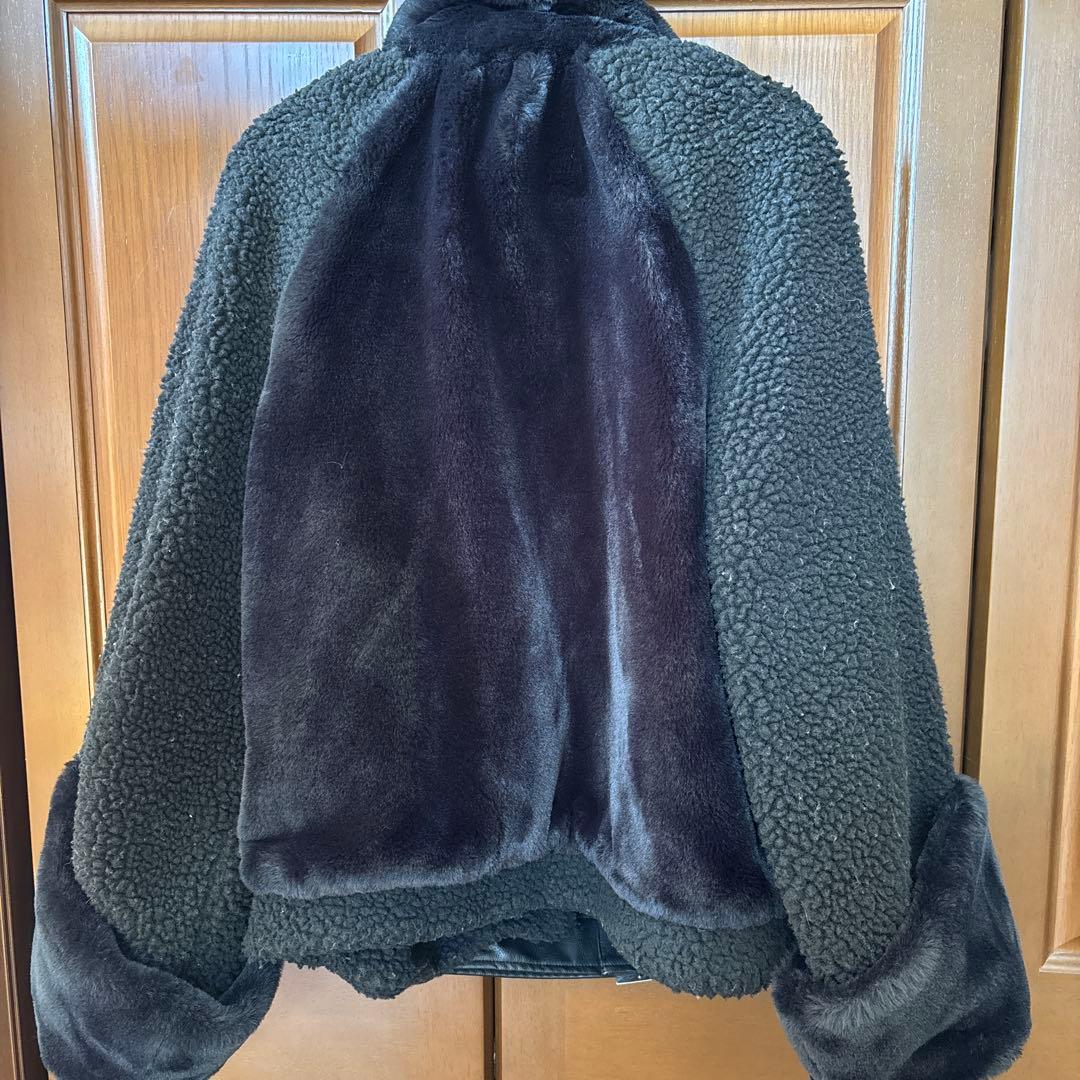 ラベルエチュード　ブルゾン　ブラック　ボア切替