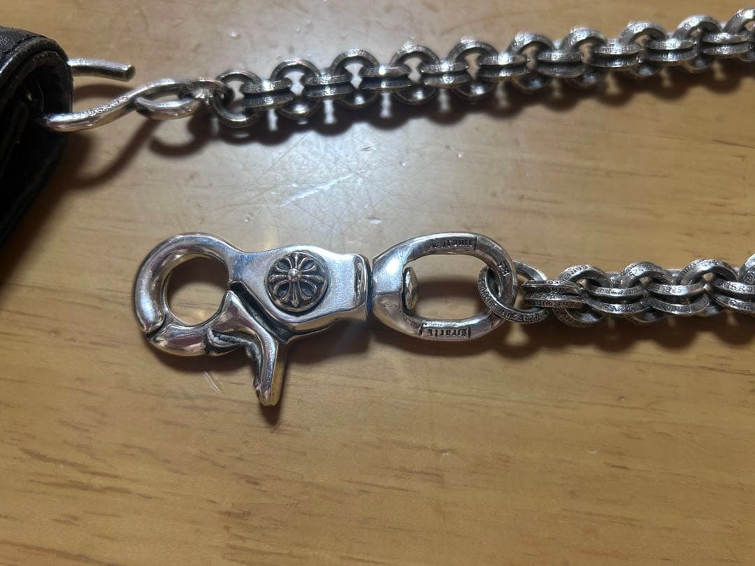 クロムハーツ 1クリップダブルBリング シルバーウォレットチェーン