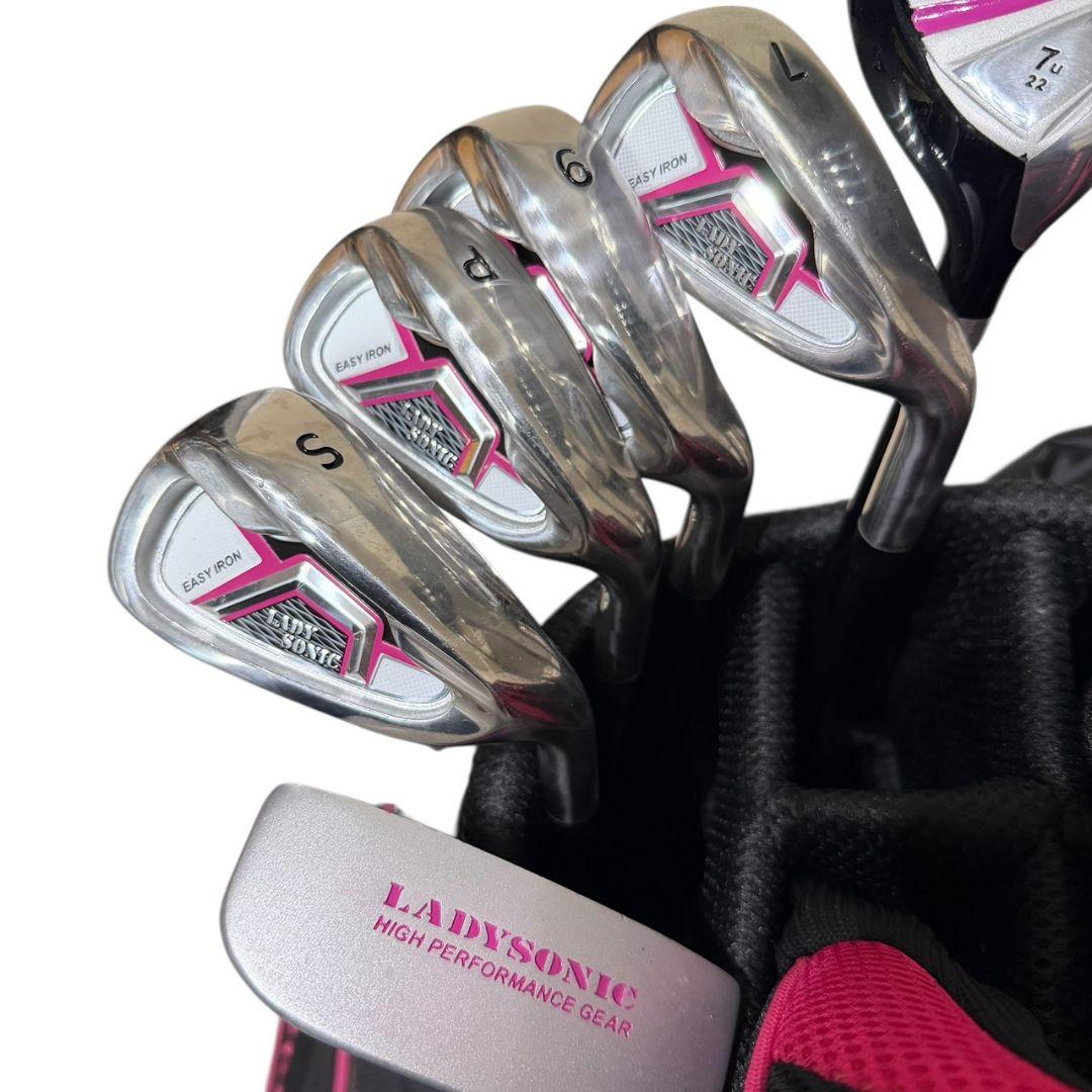 【美品】 LADY SONICレディース ゴルフクラブセット キャディバッグ付