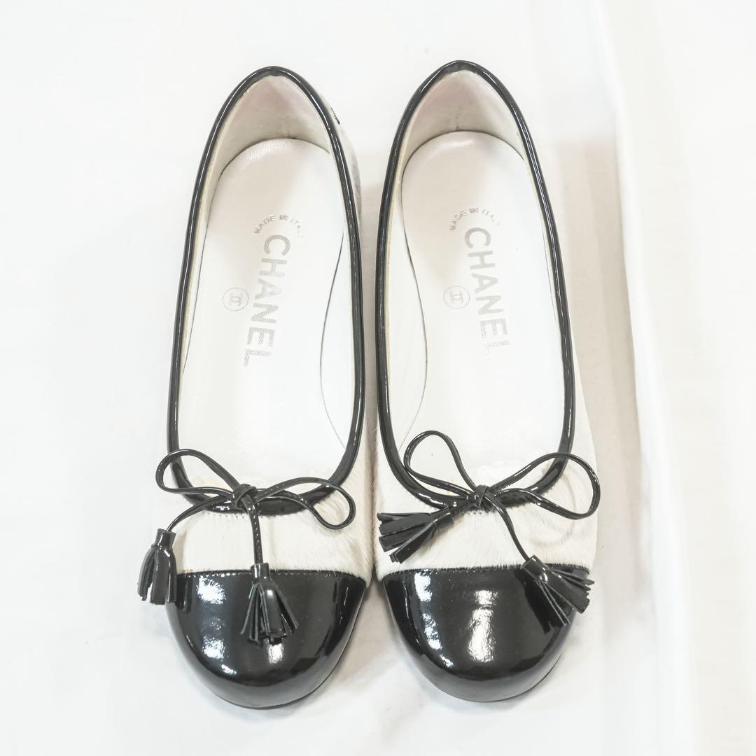 ☆美品☆ CHANEL ココマーク フラットシューズ 35 ホースヘア　ハラコ