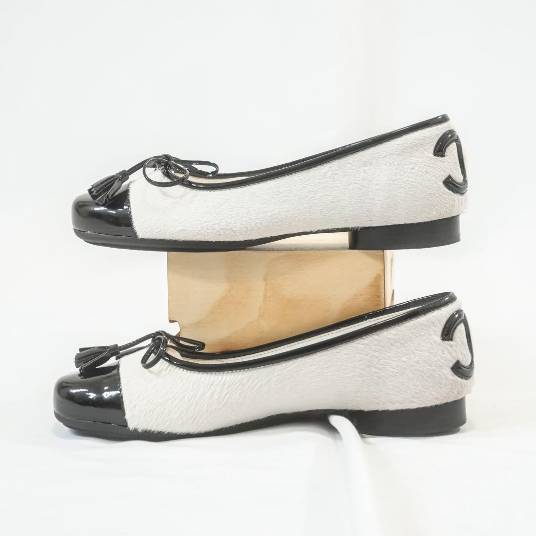 ☆美品☆ CHANEL ココマーク フラットシューズ 35 ホースヘア　ハラコ