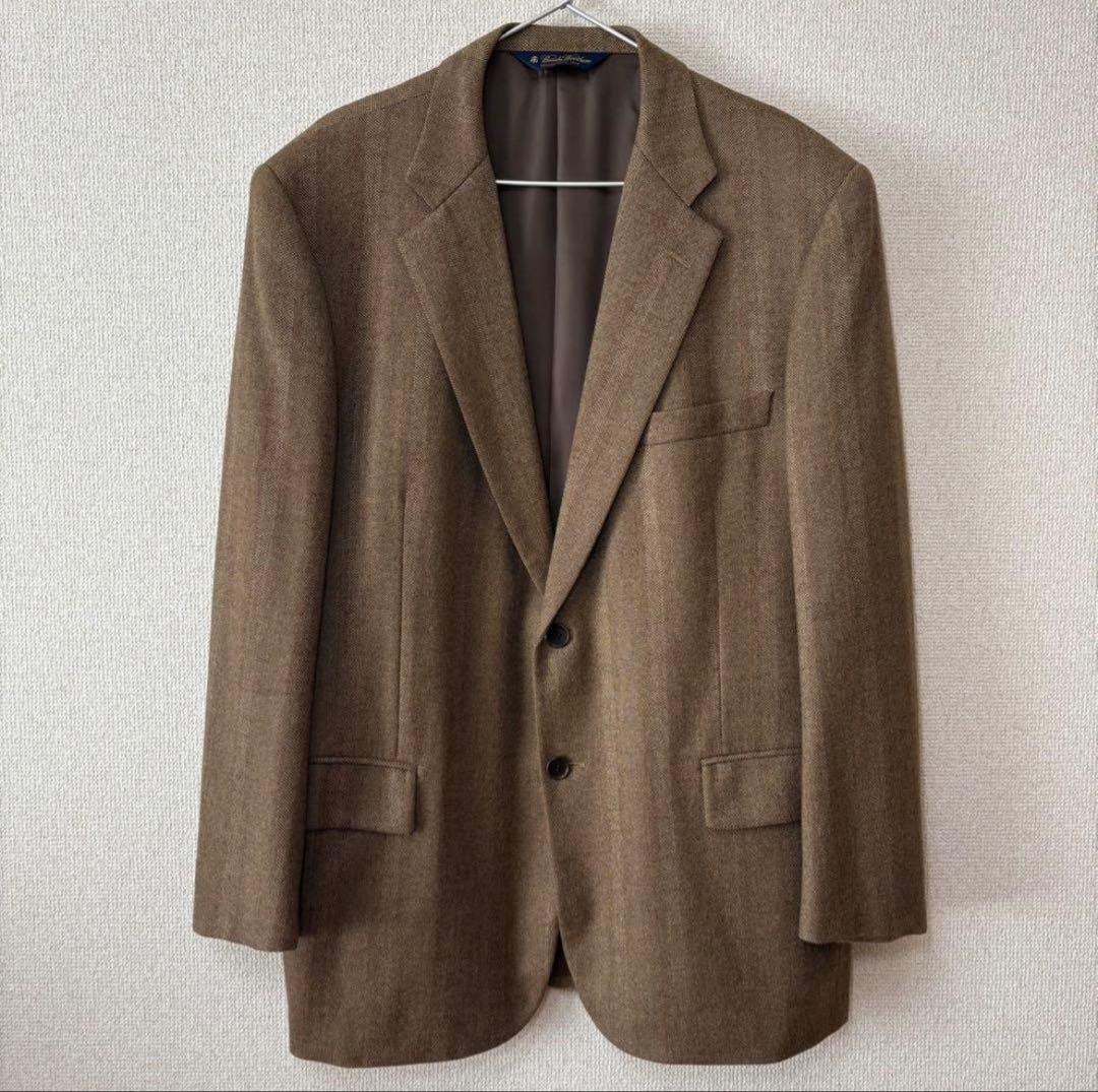 ブルックスブラザーズ ヘリンボーン ジャケット 茶 42REG