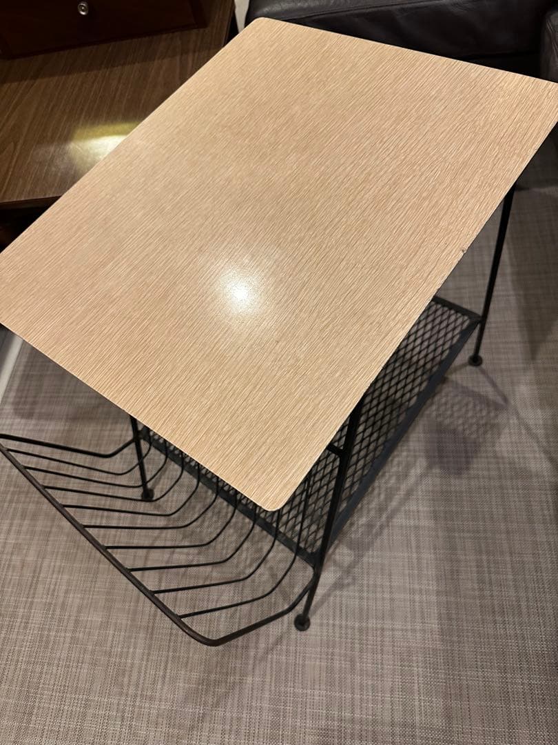 アメリカ製　50s マガジンラックテーブル ステップエンドテーブルセット