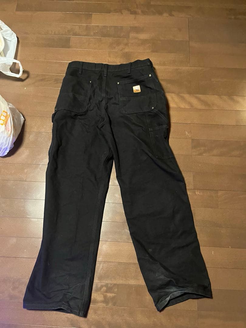 Carhartt ダブルニー 革ロゴ　34x30