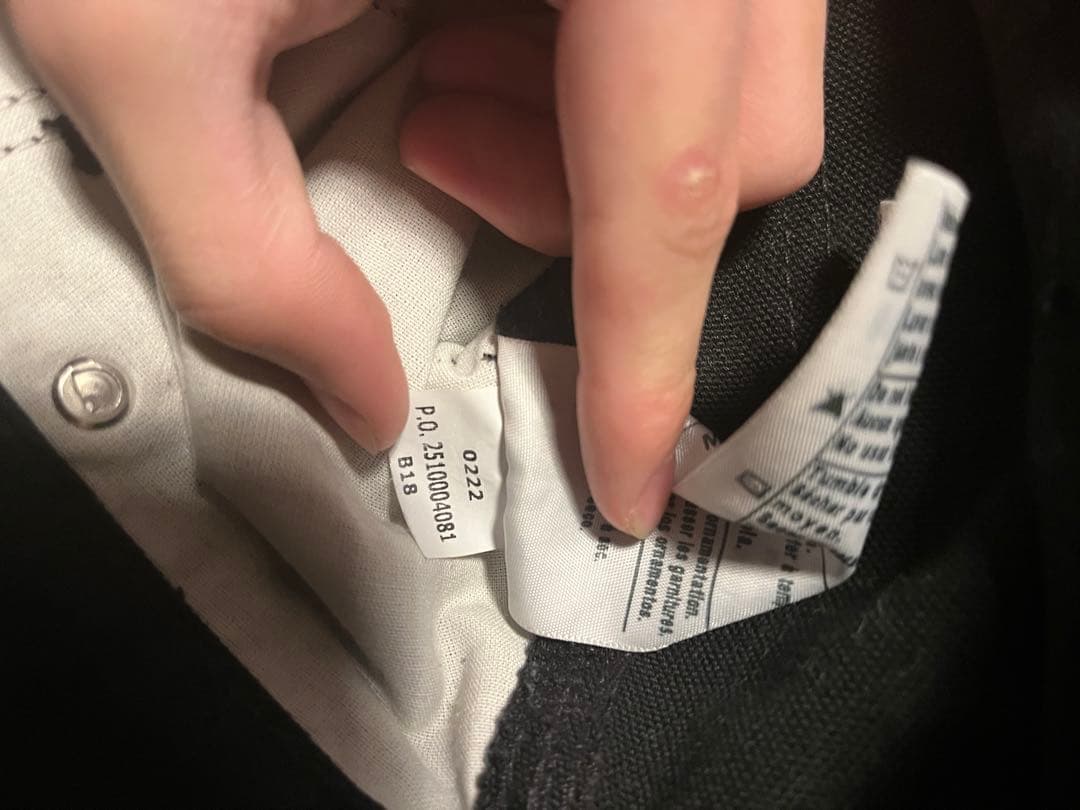 Carhartt ダブルニー 革ロゴ　34x30