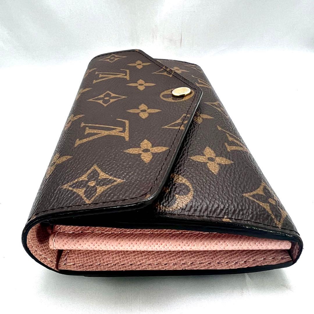 【現行型 極美品】 ルイヴィトン モノグラム 新型ポルトフォイユ サラ ローズ