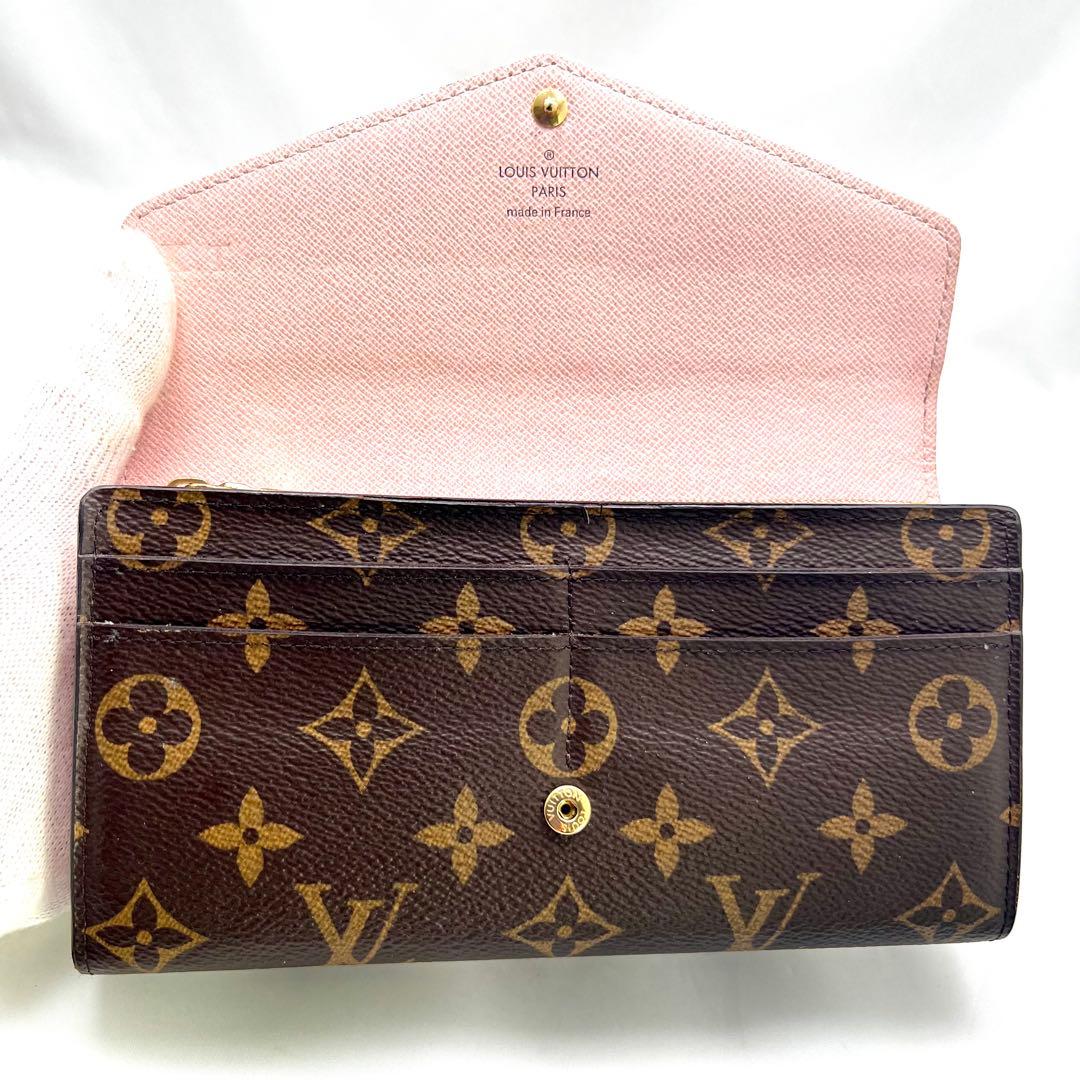 【現行型 極美品】 ルイヴィトン モノグラム 新型ポルトフォイユ サラ ローズ