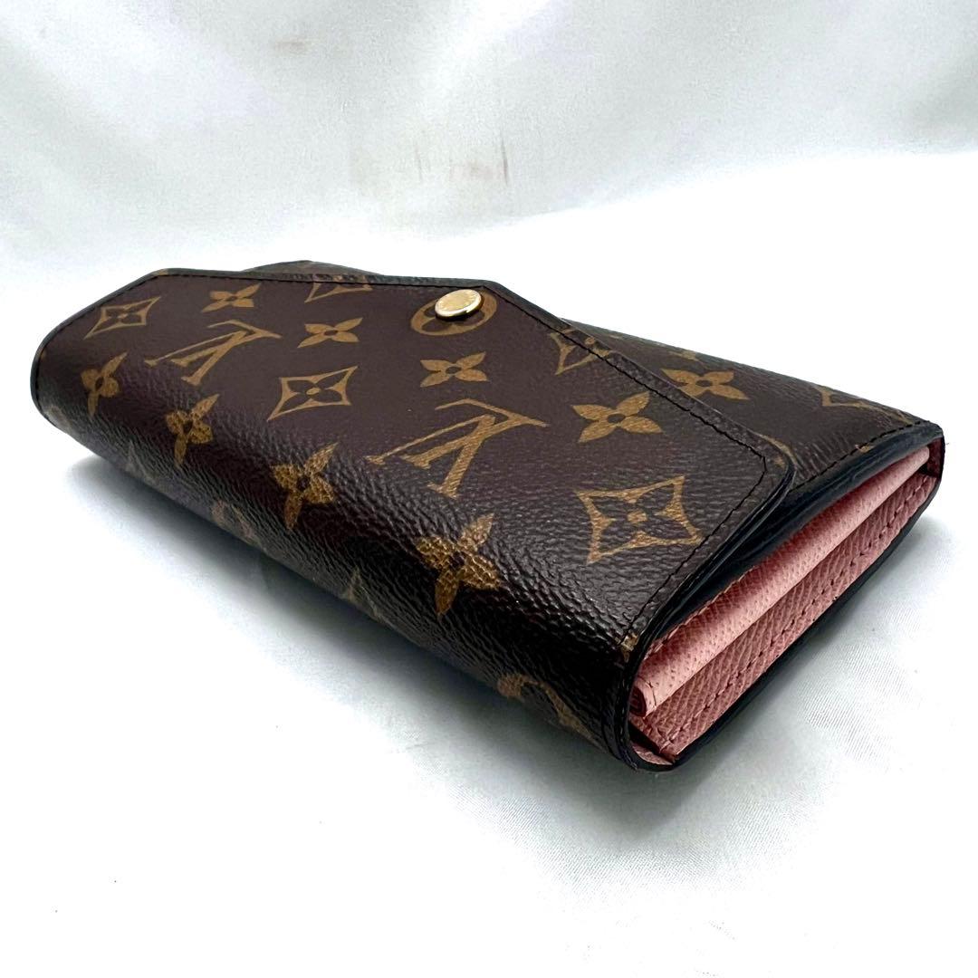 【現行型 極美品】 ルイヴィトン モノグラム 新型ポルトフォイユ サラ ローズ