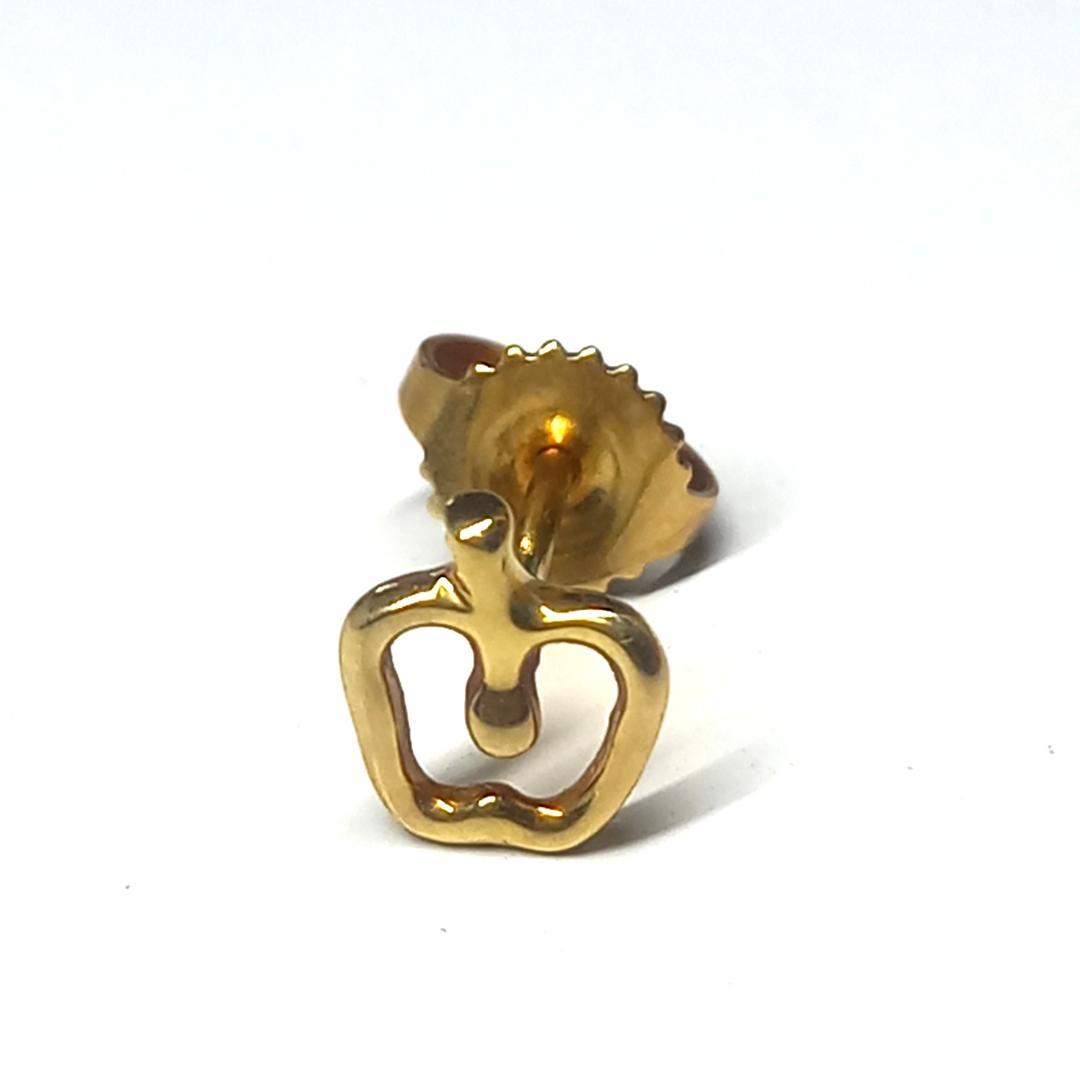 m様 アップル ピアス K18 リンゴ りんご 片方 片耳 750