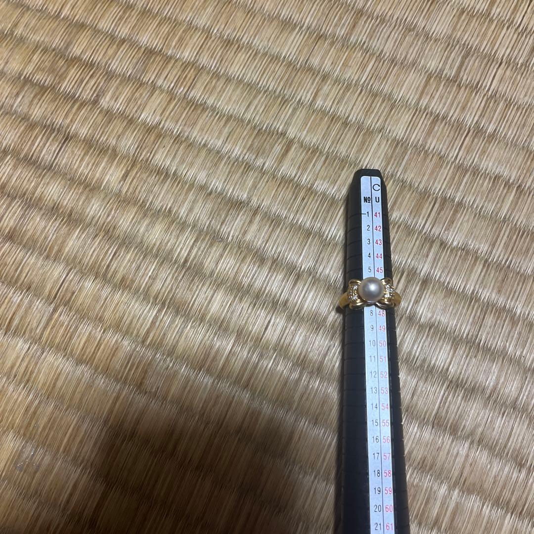 ゴールドのパールの指輪