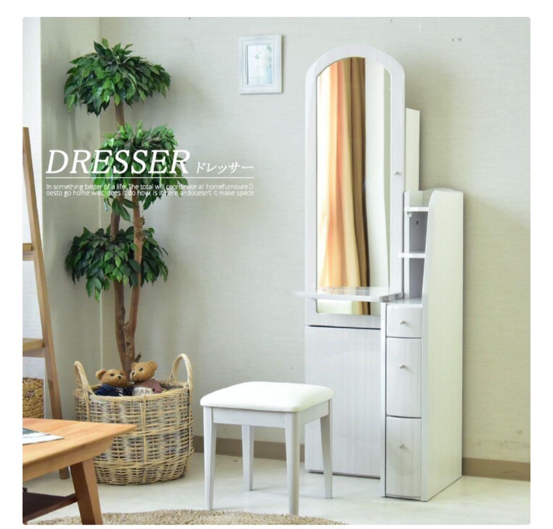 【さいたま市へ引き取りの方】ホワイト ドレッサー 3引き出し付き