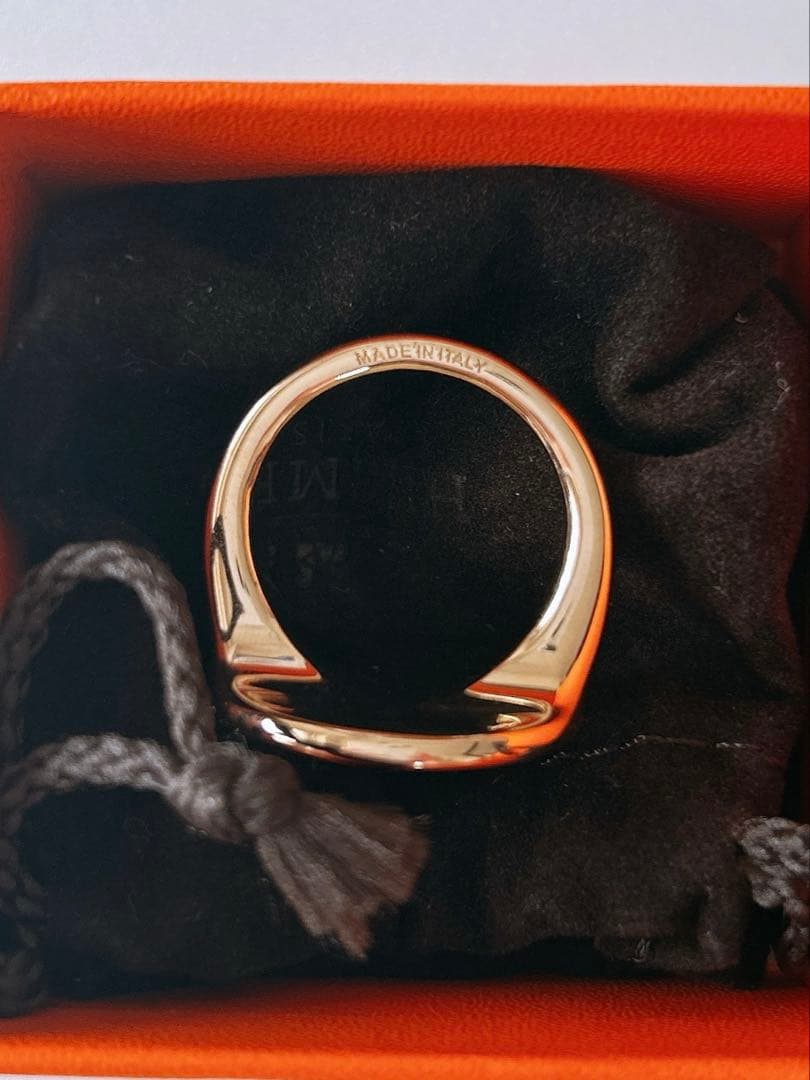 エルメス スカーフリング　リフト　パーマブラス　ゴールド