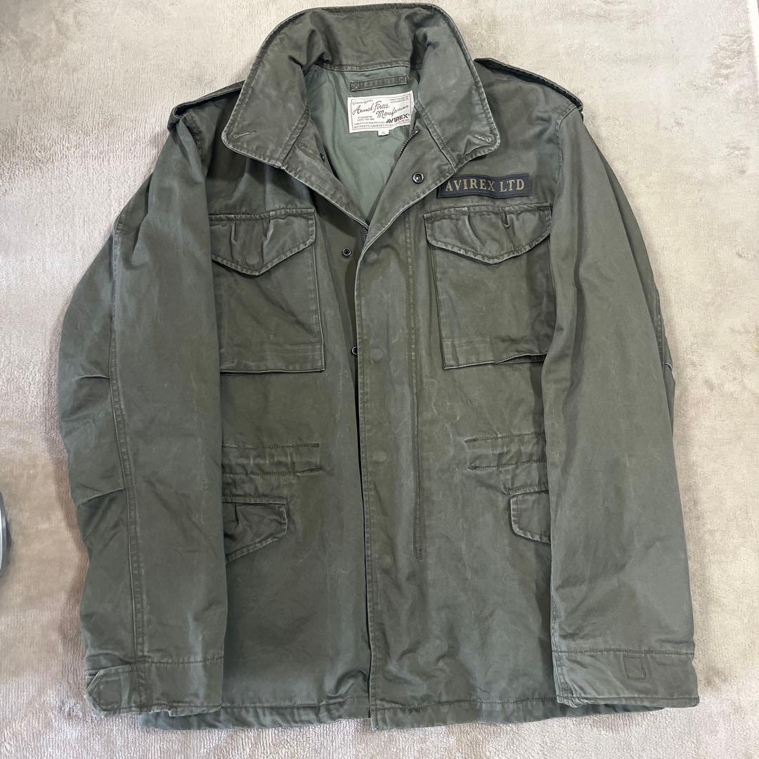 AVIREX M-65ミリタリージャケット XL グレー