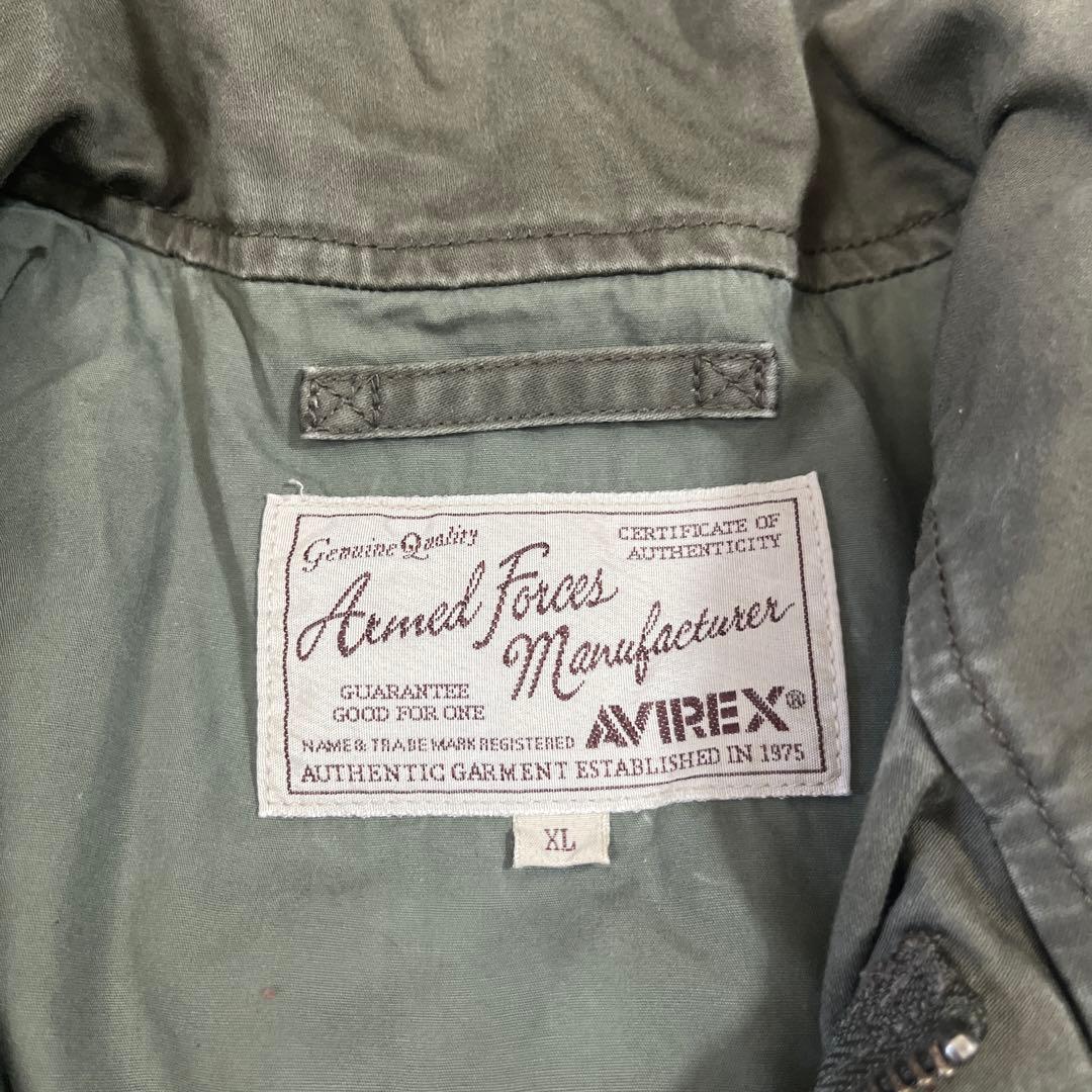 AVIREX M-65ミリタリージャケット XL グレー