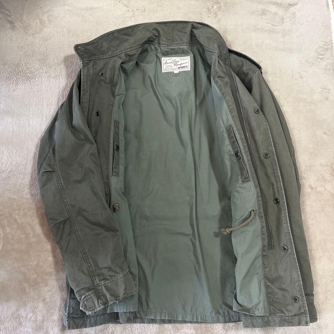 AVIREX M-65ミリタリージャケット XL グレー