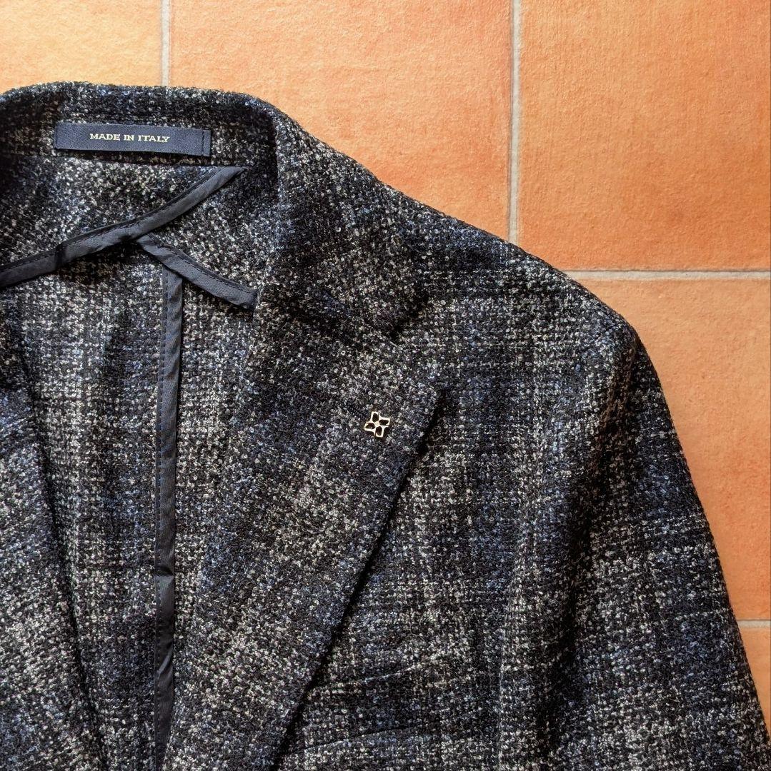 【近年モデル】TAGLIATORE ジャケット グレー ネイビー チェック 50