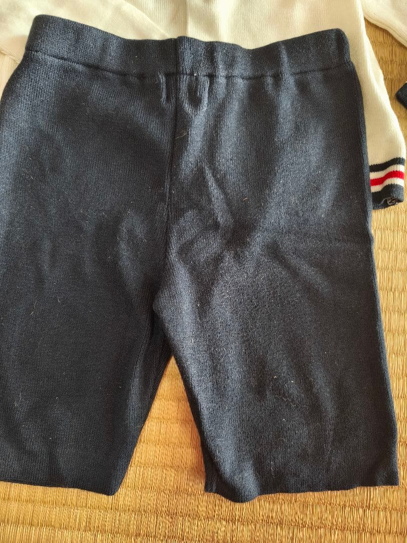 MIKI HOUSE セーラー風フォーマルセット ニットカーディガン　90