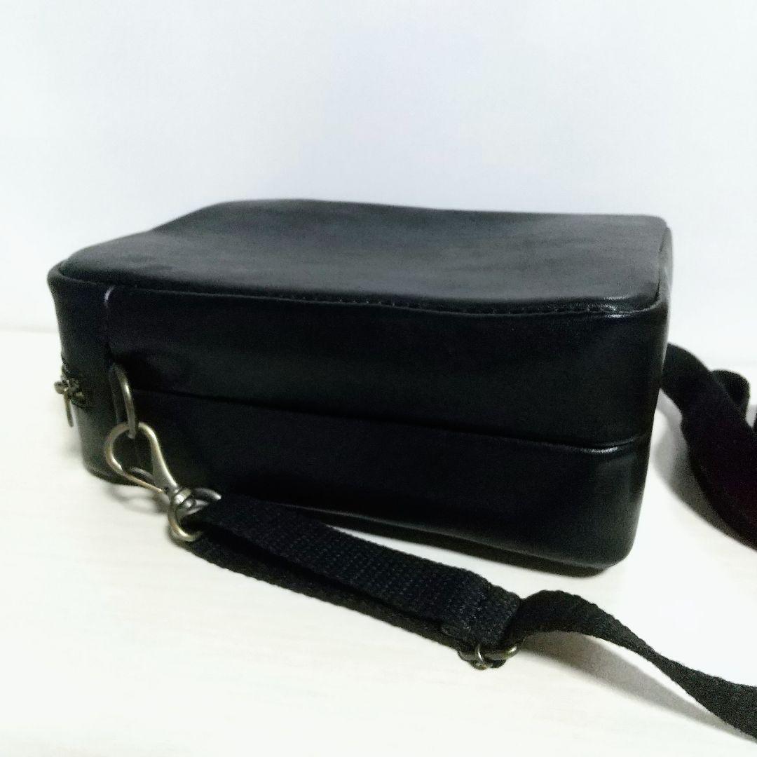 ハンドメイド レザー ショルダーバッグ（ブラック）