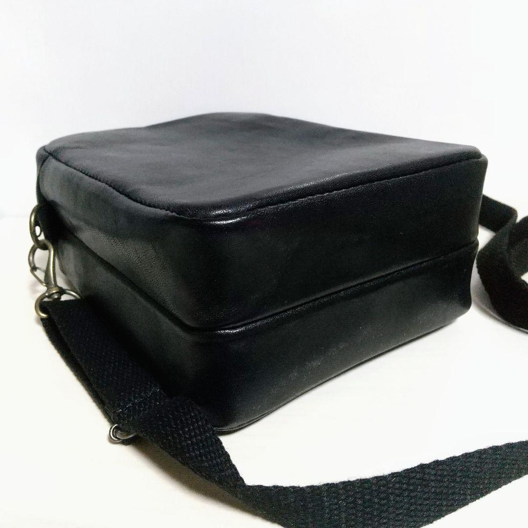 ハンドメイド レザー ショルダーバッグ（ブラック）