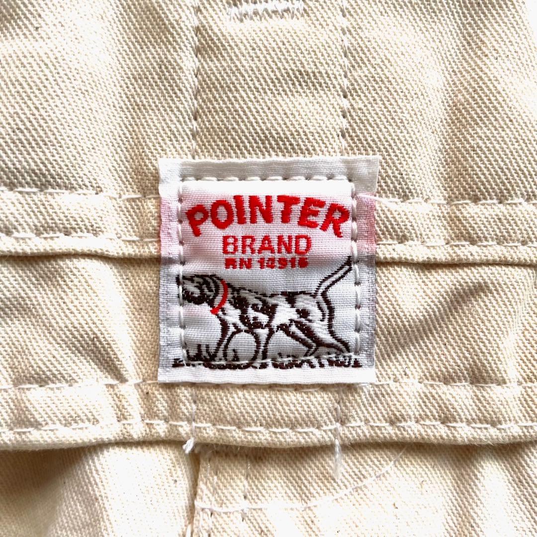希少✨POINTER ポインターエプロン付きUSA製W36デニムオーバーオール