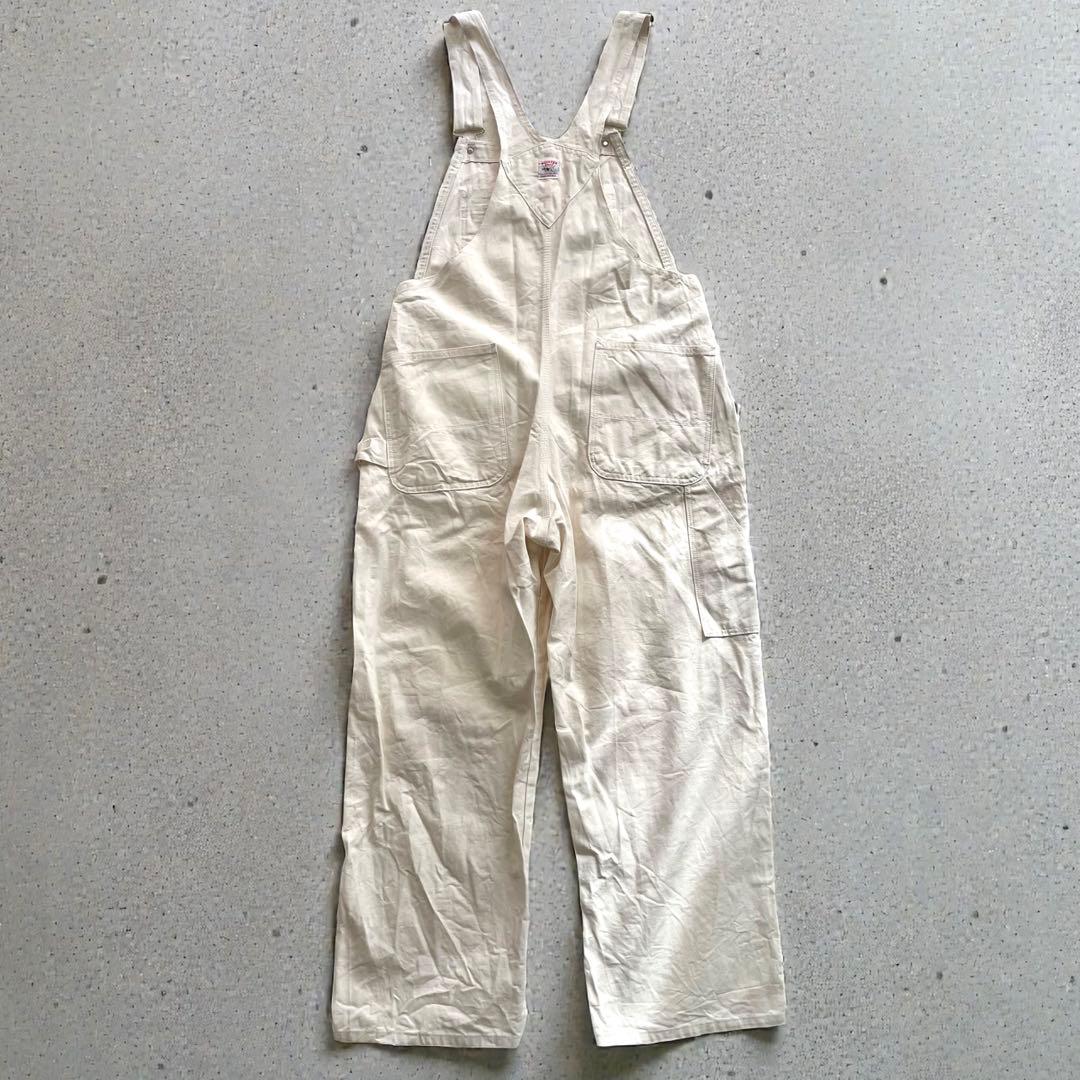 希少✨POINTER ポインターエプロン付きUSA製W36デニムオーバーオール