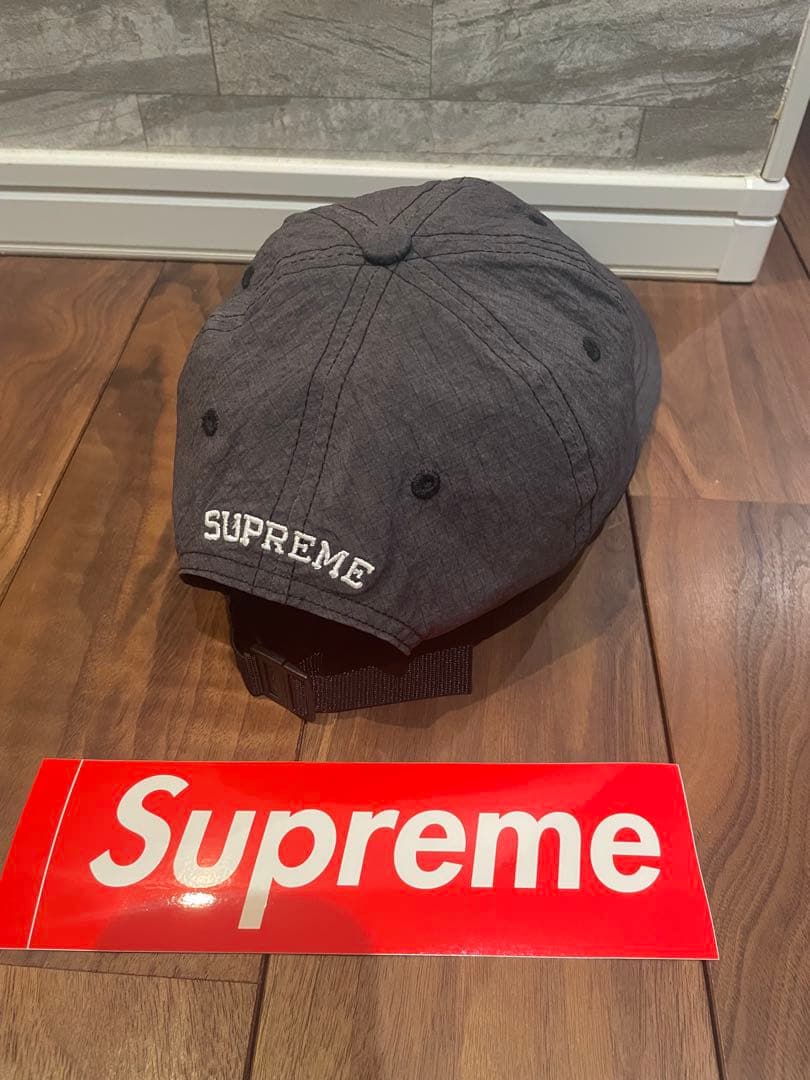 Supreme ダークグレー キャップ Sロゴ