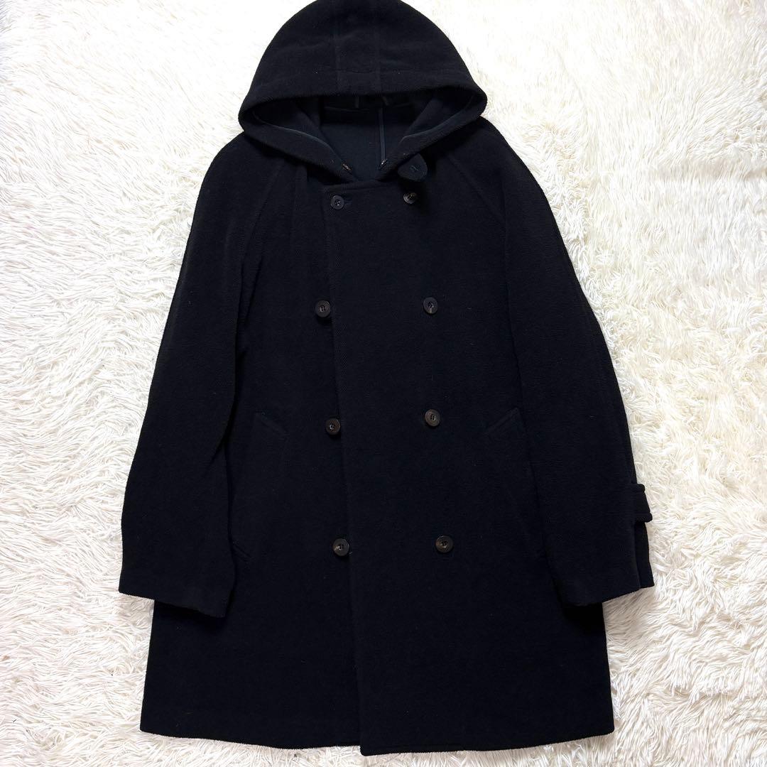 【美品】Y's ヨウジヤマモト ダッフルコート ダブル ロング丈 黒 97AW