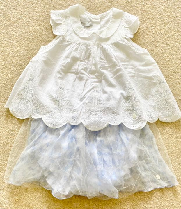 baby Dior ベビー ディオール シルク100% シフォン スカート