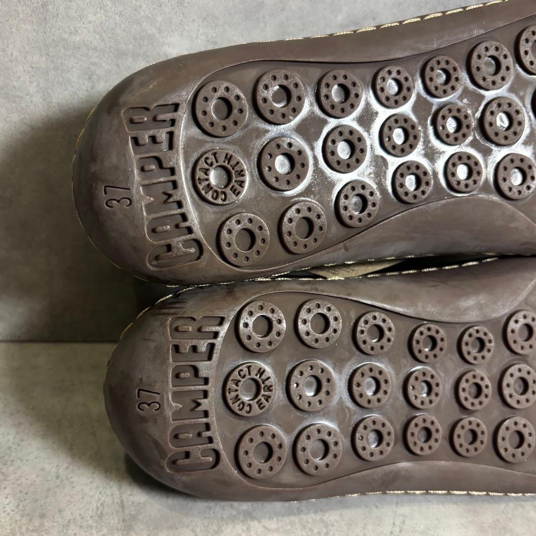 未使用品 カンペール ペウカミ レザースニーカー　ブラウン　37