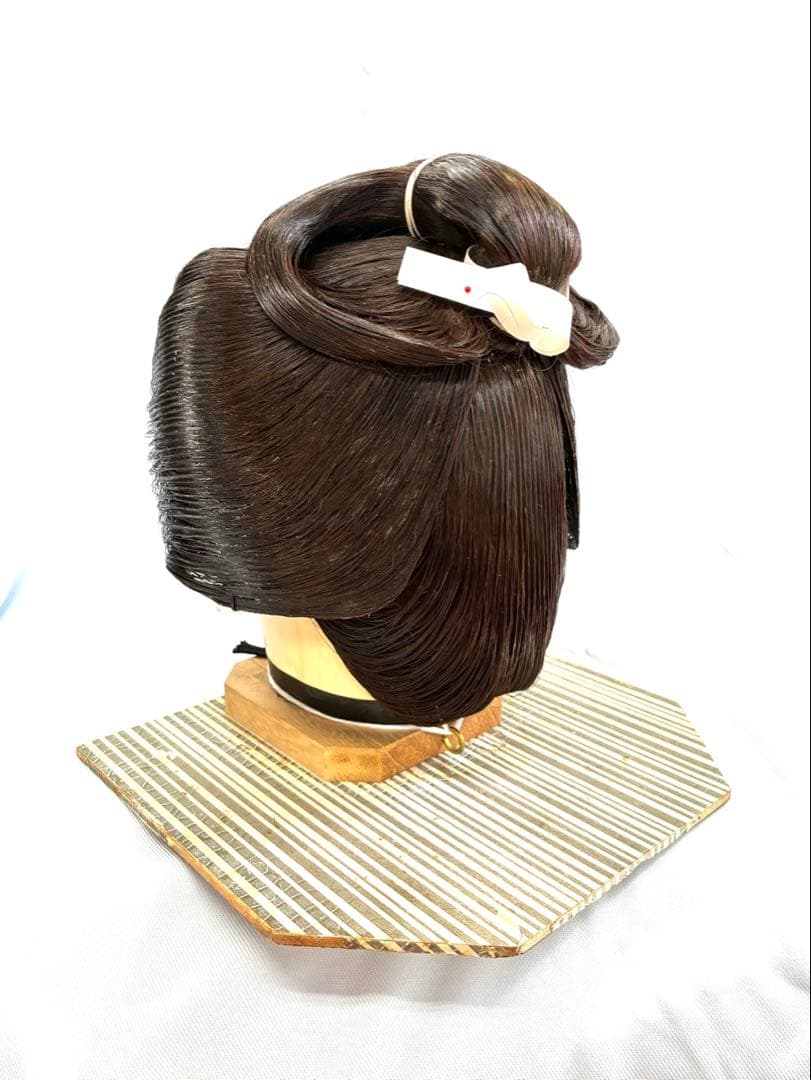 辰巳7号、前割れ、中古舞踊かつら、日本髪かつら、大衆演劇かつら、ケース付き