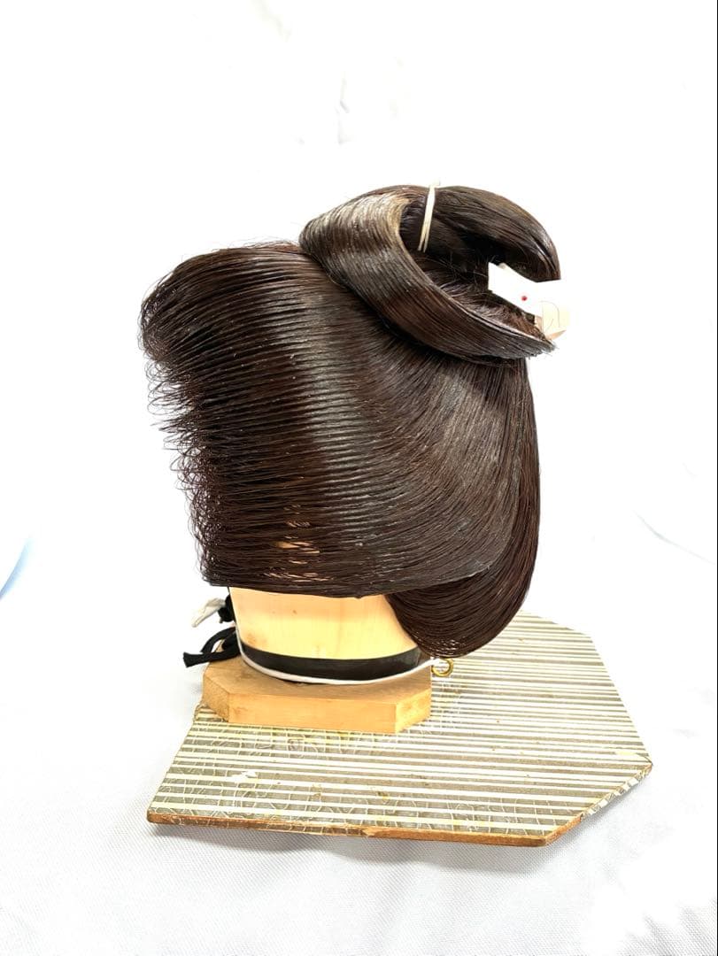 辰巳7号、前割れ、中古舞踊かつら、日本髪かつら、大衆演劇かつら、ケース付き