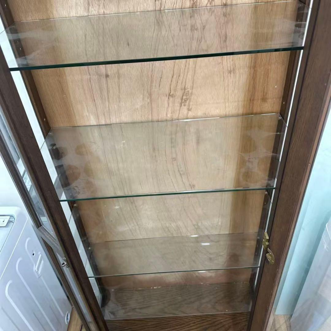 旭川 三陽家具工業 ガラスキャビネット 飾り棚 照明付き　訳あり