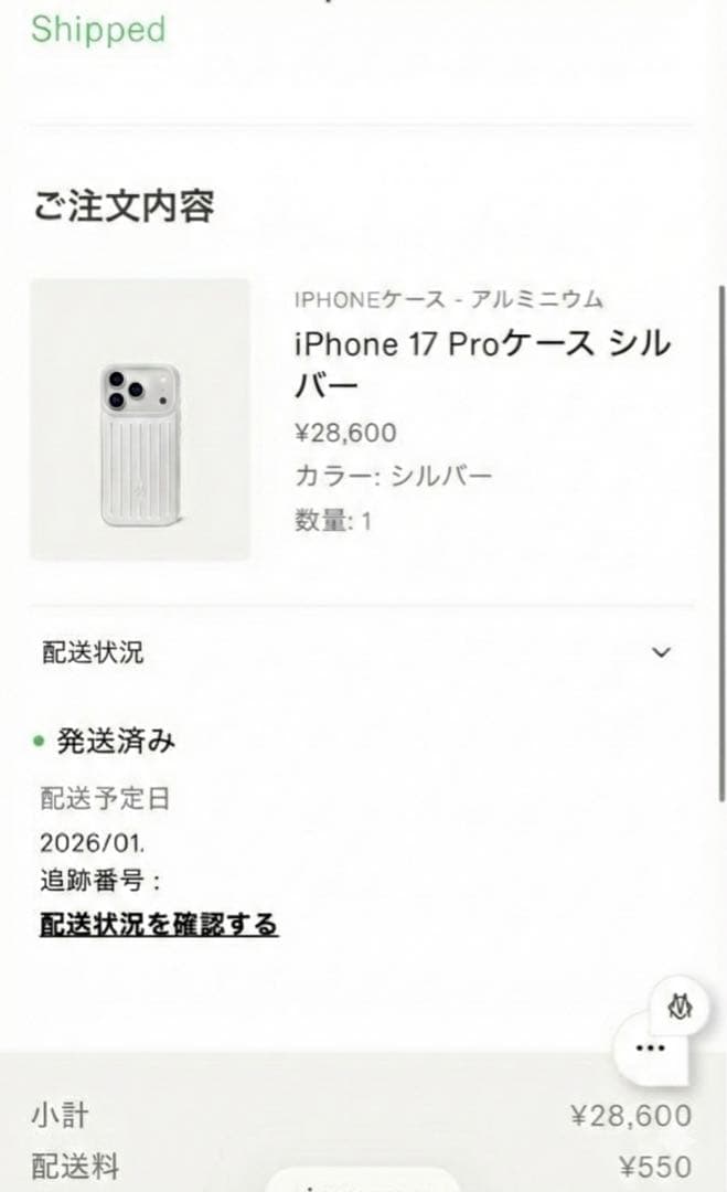 RIMOWA iPhone17Pro MagSafeケース シルバー