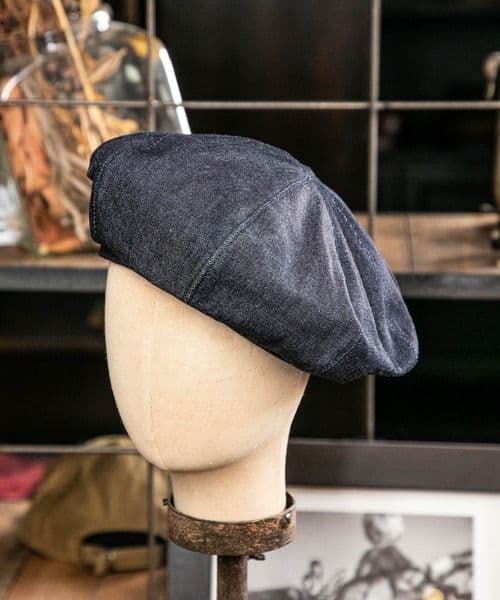 セール☆　美品　mr.fatman　ミスターファットマン デニム　ベレー帽　帽子