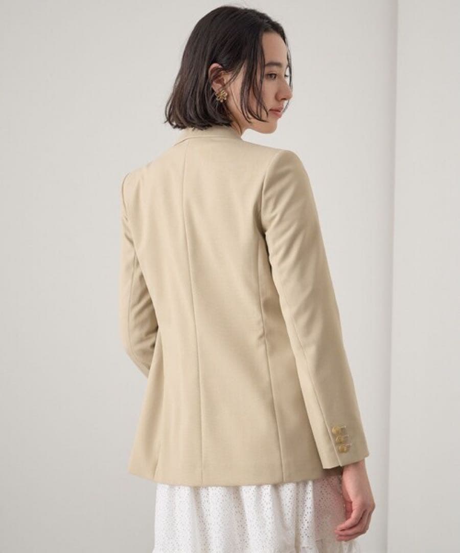 美品　ANAYI アナイ オックス ストレッチ ダブル ジャケット　ベージュ