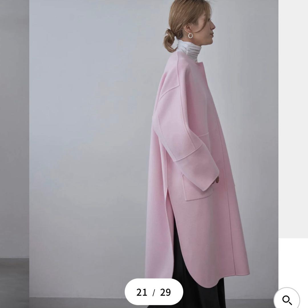 LE PHIL ソフトウールリバーコート ルフィル　コート　ブラック