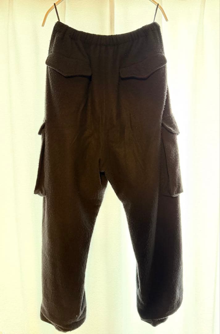 COMOLI 23AW 縮絨ウール 6P パンツ BLACK サイズ1
