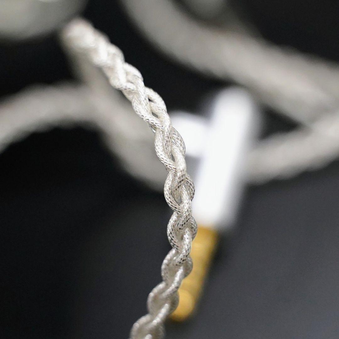 【1点のみ】7N粒子単結晶銅銀メッキ リッツ構造ケーブルIE900 4.4プラグ