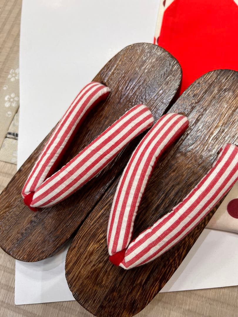 浴衣セット　半幅帯　下駄　帯締め4点セット