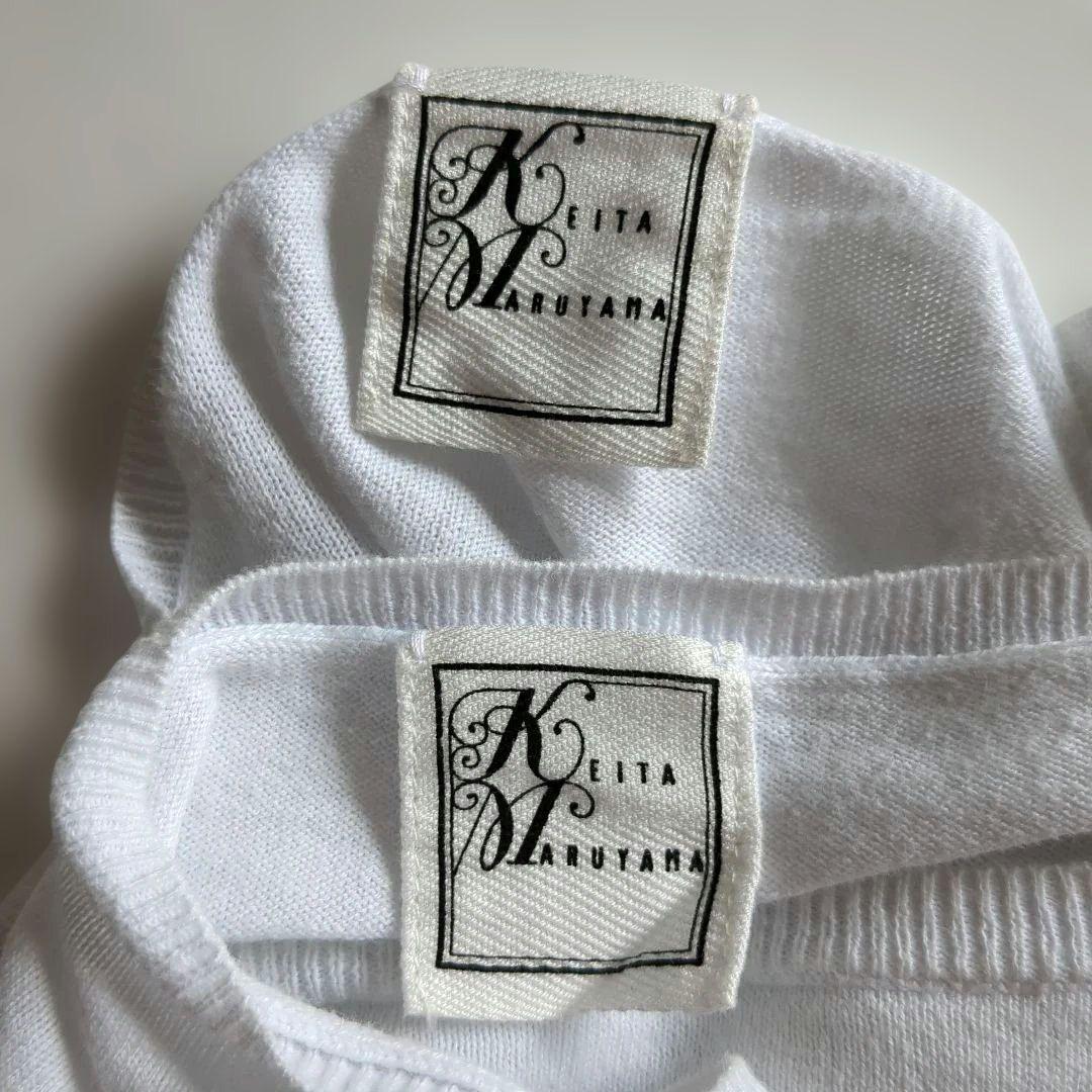 ケイタマルヤマ 緑花と鳥刺繍 アンサンブル カーディガン 半袖カットソー M