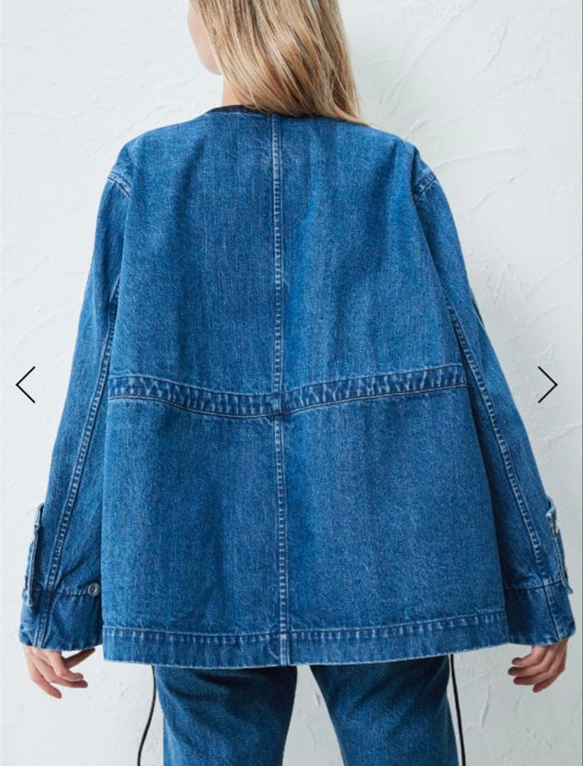 CINOH デニムノーカラージャケット ジャパンデニム