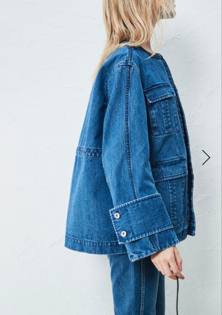 CINOH デニムノーカラージャケット ジャパンデニム