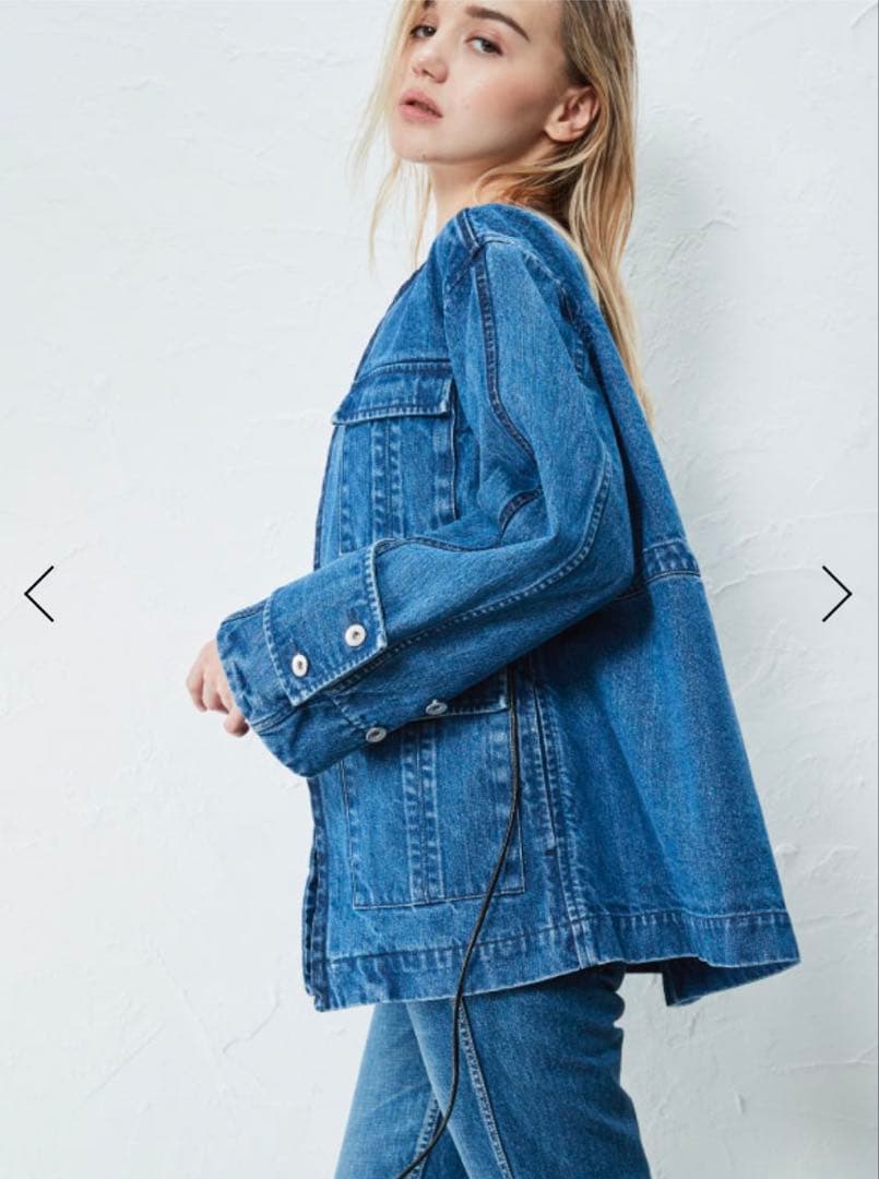 CINOH デニムノーカラージャケット ジャパンデニム