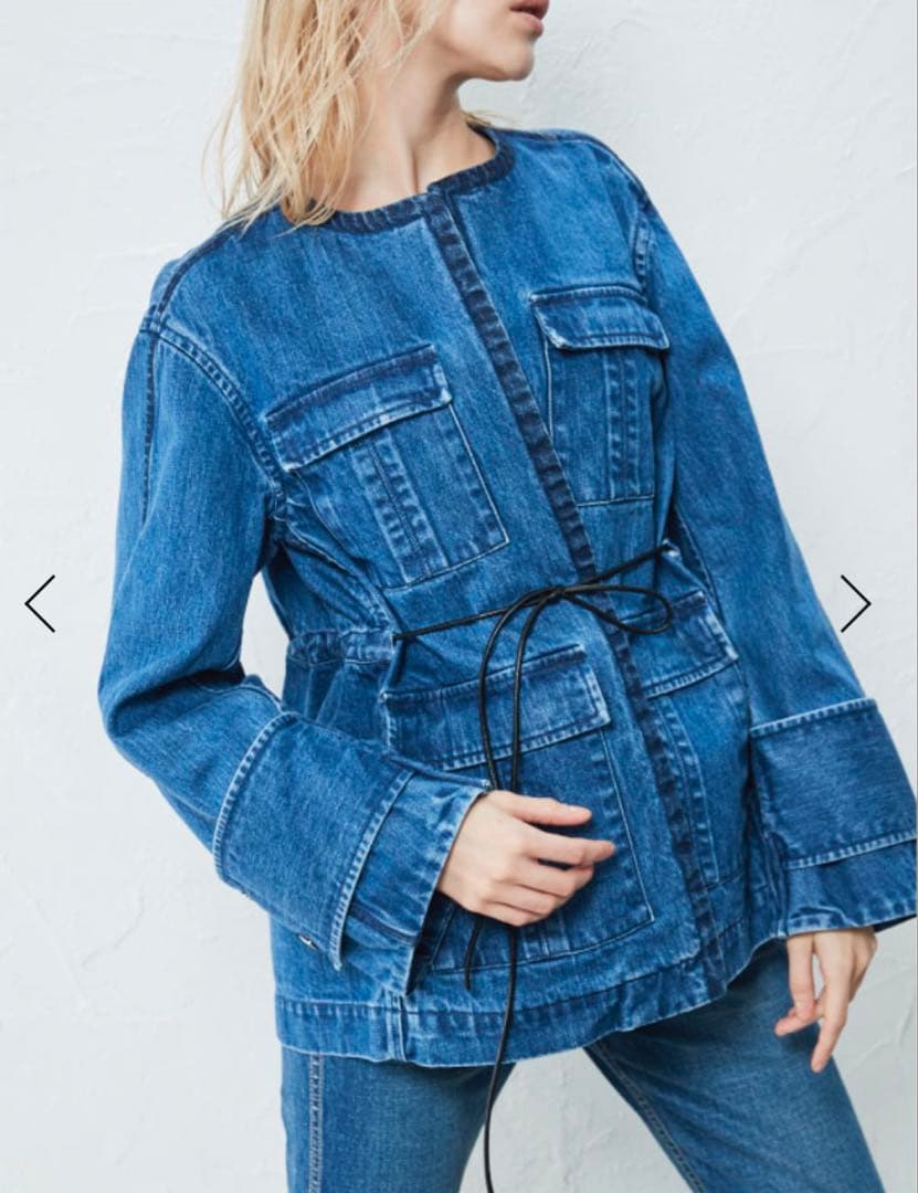 CINOH デニムノーカラージャケット ジャパンデニム