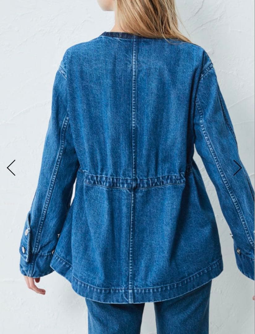 CINOH デニムノーカラージャケット ジャパンデニム